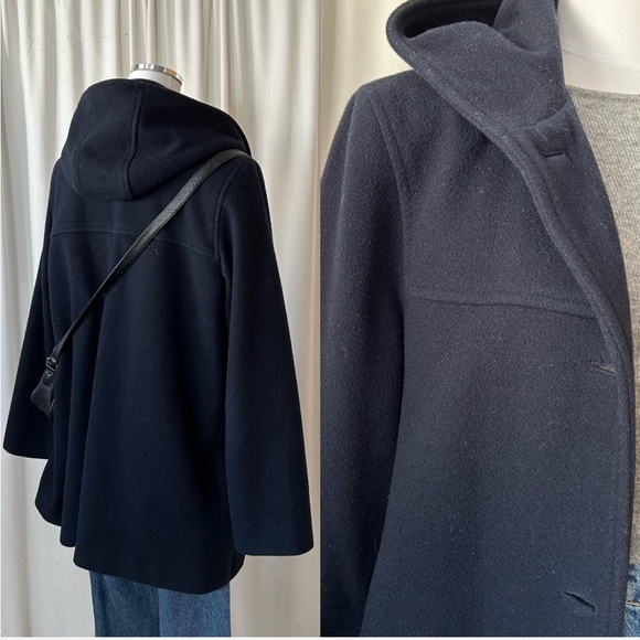 Vintage Navy J. Percy wool peacoat with hood size Medium. - Picture 6 of 8